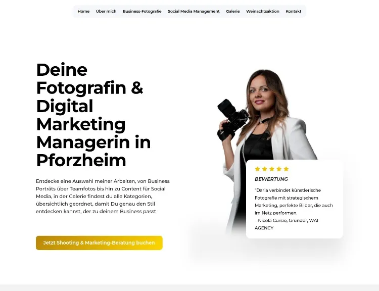 DG Photography Website – Business-Fotografie